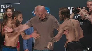 Conor McGregor and Chad Mendes weigh in for UFC 189 [upl. by Hunt]