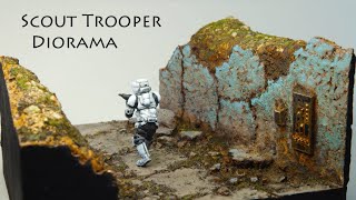 STAR WARS Diorama  Scout Trooper in the Ruins [upl. by Emeline]