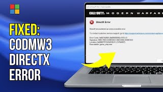 Call of Duty Warzone quotDirectX Encountered An Unrecoverable Errorquot Fix [upl. by Nomannic408]