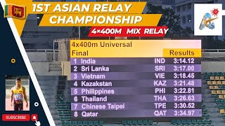 Epic Showdown At The 1st Asian Relay Championship 2024  Mixed 4x400m Final [upl. by Ilocin]