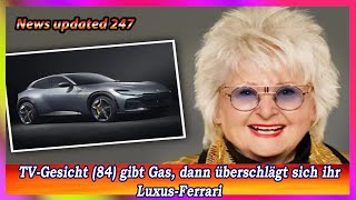 TV Gesicht 84 gibt Gas dann überschlägt sich ihr Luxus Ferrari [upl. by Rakabuba]