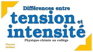 La tension et lintensité  quelles différences   PhysiqueChimie au collège [upl. by Nohsyt653]