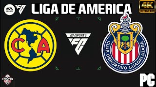 AMERICA VS GUADALAJARA  LIGA DE AMERICA FC 24 [upl. by Aika331]