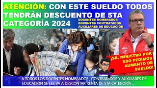 😱ATENCIÓN🔴 LOS NOMBRADOSCONTRATADOS Y AUXILIARES TENDRÁN DESCUENTO DE 5TA CATEGORÍA 2024 [upl. by Sitoeht]