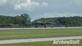 B25 Mitchell quotDevil Dogquot Arrival  EAA AirVenture Oshkosh 2014 [upl. by Jaquenetta929]