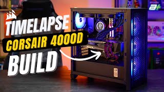 Timelapse build 004  Corsair 4000D Airflow with NZXT Kraken Z63 [upl. by Jar]