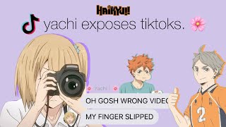 Yachi Exposes Everyone’s TikToks 🌸 Haikyuu [upl. by Neiluj]