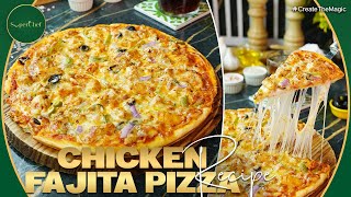 Chicken Fajita Pizza Recipe by SuperChef [upl. by Senhauser]