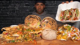 ASMR BURRITOS QUESADILLA TACOS NACHOS MUKBANG [upl. by Drazze]