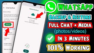 WhatsApp Chat Backup and Restore 2024  How To Restore WhatsApp Messages On Android [upl. by Ocker]