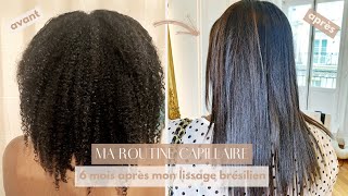 LISSAGE BRESILIEN CHEVEUX CREPUS  Ma routine capillaire après mon lissage brésilien cheveux afro [upl. by Goss]