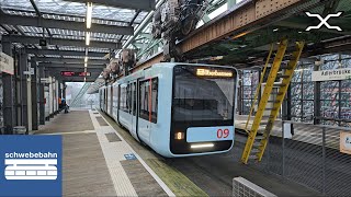 ALL STATIONS Wuppertaler Schwebebahn  Wuppertal Suspension Railway 2024  Hanging monorail Germany [upl. by Rochell140]