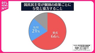 【NNN世論調査】国民民主が“与党に協力”…賛成66％ [upl. by Nomrah]