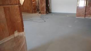 Sanding Microtopping Floor With Orbital Sander Dubai [upl. by Atikehs]