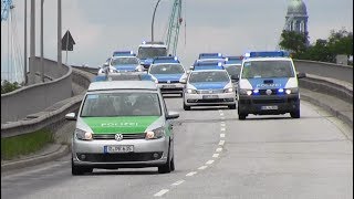 40 Streifenwagen Polizei Brandenburg  Sachsen  Bayern  Hamburg [upl. by Ihp]