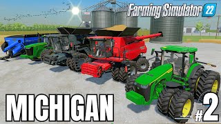 BIG HARVESTING Combines FENDT of CASE Farming Simulator 22  FS 22  MICHIGAN 2 Timelapse [upl. by Short]