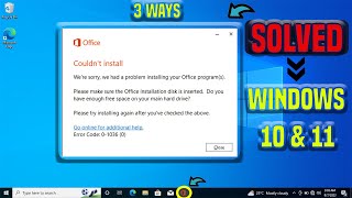 How to fix were sorry we had a problem installing your office programs in Windows 10 Windows 11 [upl. by Esinned]