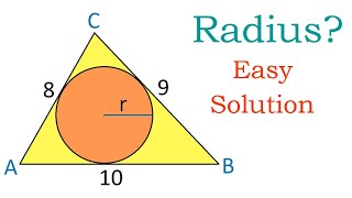 Given a Circle Inscribed in a Triangle Find the Radius of the Circle [upl. by Cr]