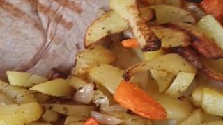 Patatas rustida con ternera airfryer [upl. by Nirrej120]