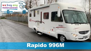 Rapido 996M Motorhome Review  WeBuyAnyMotorcaravancom [upl. by Ruhtra]