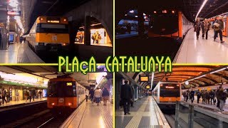 Estación de Plaça Catalunya  Rodalies  Metro y FGC  Barcelona [upl. by Nirak884]