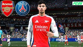 FC 25  Arsenal vs Paris SG  UEFA Champions League 2425 Match  PS5™ 4K [upl. by Nosnhoj942]