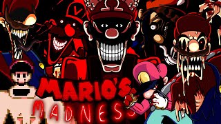 FNF MARIOS MADNESS V2 FULL GAME  EVERY MARIOEXE EVER IS HERE [upl. by Arat]