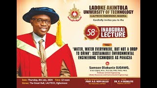 58th Inaugural Lecture [upl. by Kifar357]