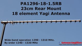 PA12961815BR  1296 MHz Yagi antenna  23 cm band [upl. by Nadual]