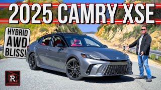 The 2025 Toyota Camry XSE Is A Blissfully Balanced Hybrid Family Sedan [upl. by Nytnerb307]