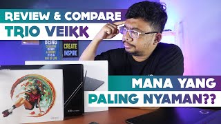 REVIEW amp COMPARE Veikk A30 vs Veikk VK 1060 vs Veikk A15 Pro   Indonesia [upl. by Oirramaj88]