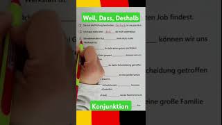 Weil Dass Deshalb 🇩🇪 learngermanfast learngerman [upl. by Anaxor]