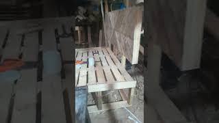 process of making a pallet bed palletskenya carpentry 254 palletrack woodwork woodpallet [upl. by Jemina794]