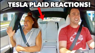 Tesla Model S Plaid Launch Reactions Hilarious [upl. by Burget776]