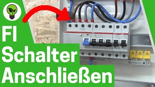 FI Schalter Anschließen ✅ GENIALE ANLEITUNG Wie RCD Fehlerstrom Schutzschalter Richtig Verdrahten [upl. by Pavier]