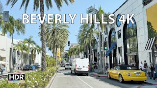 Driving Beverly Hills 4K HDR  Los Angeles USA [upl. by Ynatsyd108]