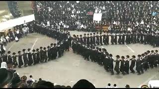 Boys dancing by the Sheva Bruchos of the Rabbi grandchild in New Square [upl. by Niknar]