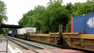 TOFC amp COFC Train at St Denis [upl. by Ayoras917]