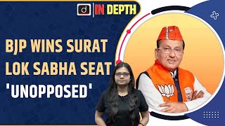 BJP Wins Surat Lok Sabha Seat ‘Unopposed’  Indepth I Drishti IAS English [upl. by Tterej]