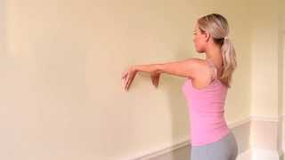 How to do a forearm flexor wall stretch both sides [upl. by Ahsahs]