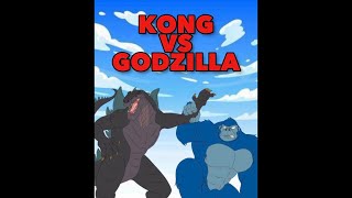 KONG VS GODZILLA ANIMATED VERSION 🦍👑🦖🔥🎥 [upl. by Ludmilla68]