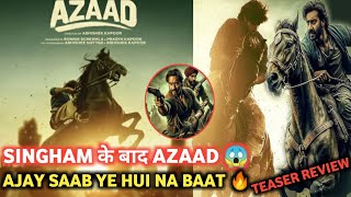 Azaad Teaser REVIEW  Ajay D  Abhishek K  Aaman D  Rasha T  Ronnie S  the filmy forum [upl. by Eittah]