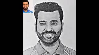 Rohit Sharma sketchshortsviralart drawing subscribe [upl. by Noslen]