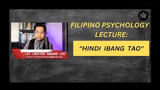 FILIPINO PSYCHOLOGY LECTURE HINDI IBANG TAO [upl. by Gerc]