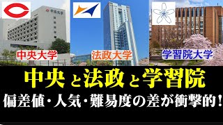 法政大学・学習院大学・中央大学の比較結果がヤバイ [upl. by Selma688]