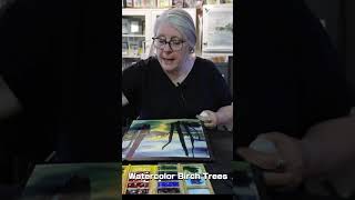 Dive into Watercolor Birch Trees with Lynda M Norman Part 1 shorts [upl. by Rolanda750]