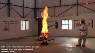 Testing of 36 Clean Agent Fire Extinguisher  Kanex Fire [upl. by Oca]