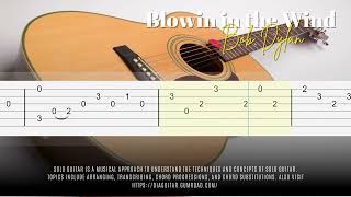 Blowin in the Wind  Bob Dylan  Fingerstyle Guitar Tutorial TAB [upl. by Nizam843]