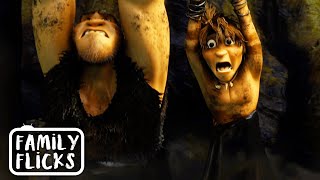 Trapped In Tar  The Croods 2013  Family Flicks [upl. by Linehan]