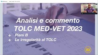 ANALISI TOLC MEDVET LUGLIO E PIANI B MEDICINA [upl. by Rosalie]